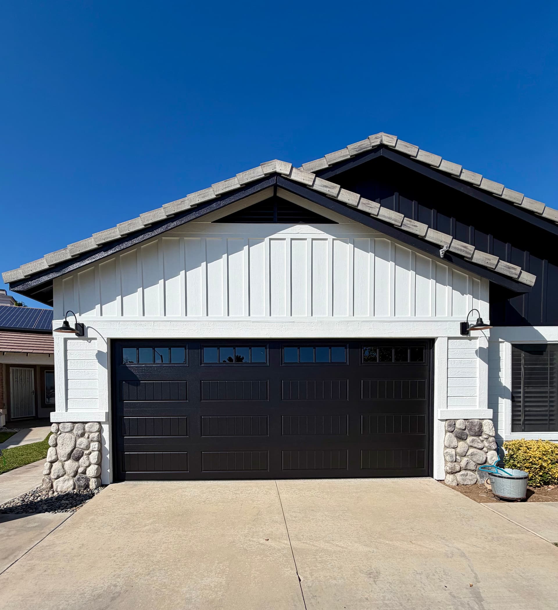 Black Amarr Hillcrest Steel-Back Garage Door Installation image